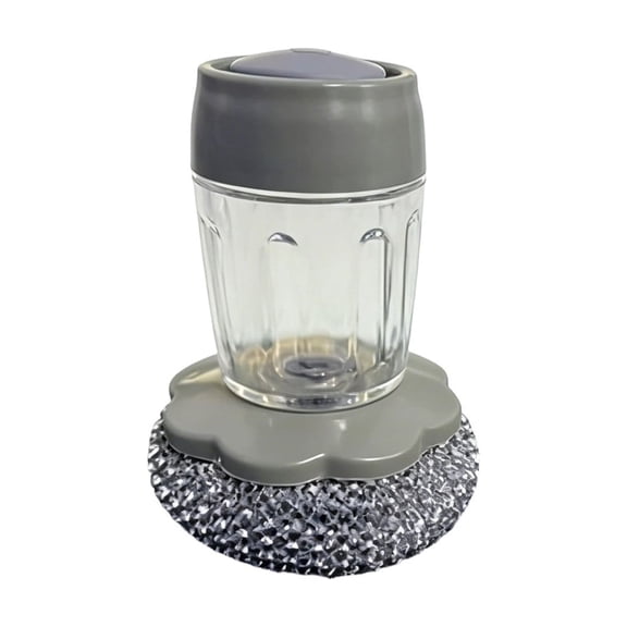 Ergonomic Grip Soap Dispensing Cleaning Brush with Removable Bristle Head for Daily Kitchen Washing