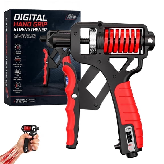 Ergonomic Grip Strength Trainer with H-Shaped Design, Adjustable 5-165 kg Resistance