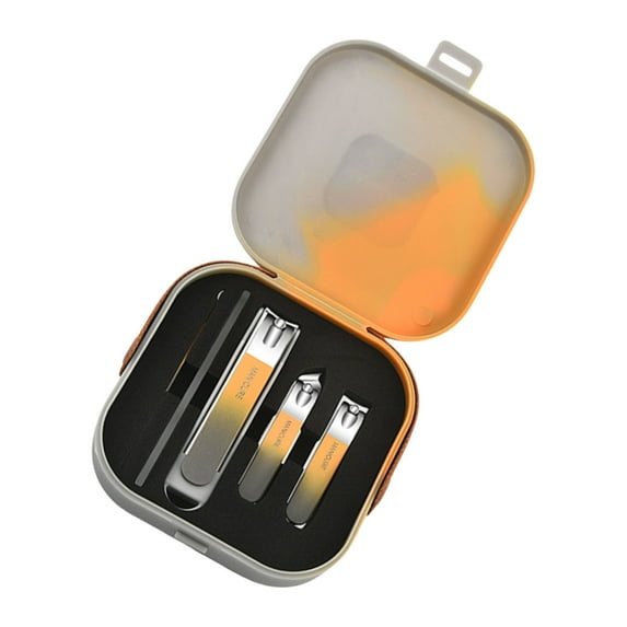 Ergonomic Grooming Kit 5Pcs Stainless Steel Nail Tools Set With Travel Case