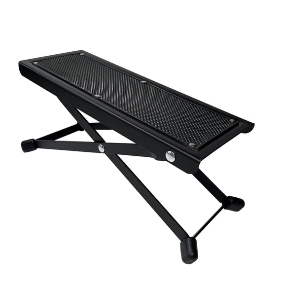 Ergonomic Guitar Foot Rest with 4 Height Adjustable Positions, Non-Slip Rubberized Foot Stool for Acoustic & Classical Guitarists, Stable Practice & Performance Stool with Portable Design