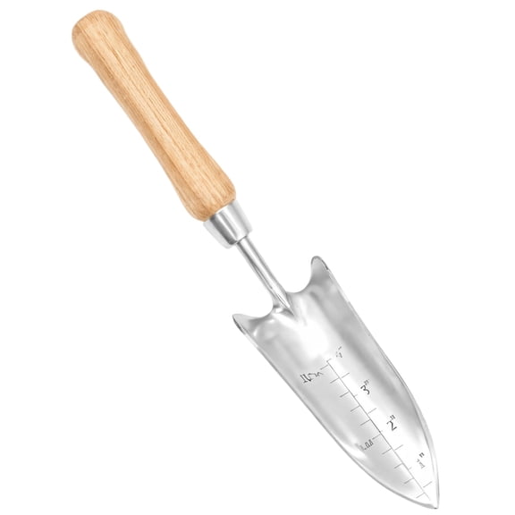 Ergonomic Hand Trowel Stainless Steel, Home Gardening Tools, Comfortable Wooden Handle, Large and Small Sizes, Precision Measurements for Outdoor Planting