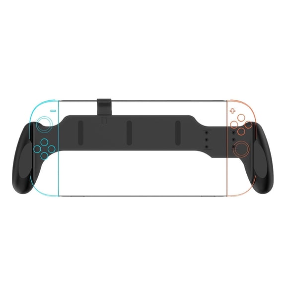 Ergonomic Handheld Controller Grip Compatible with Switch 2, Anti-Slip ABS Material, Asymmetric Design for Comfortable Gaming-Black