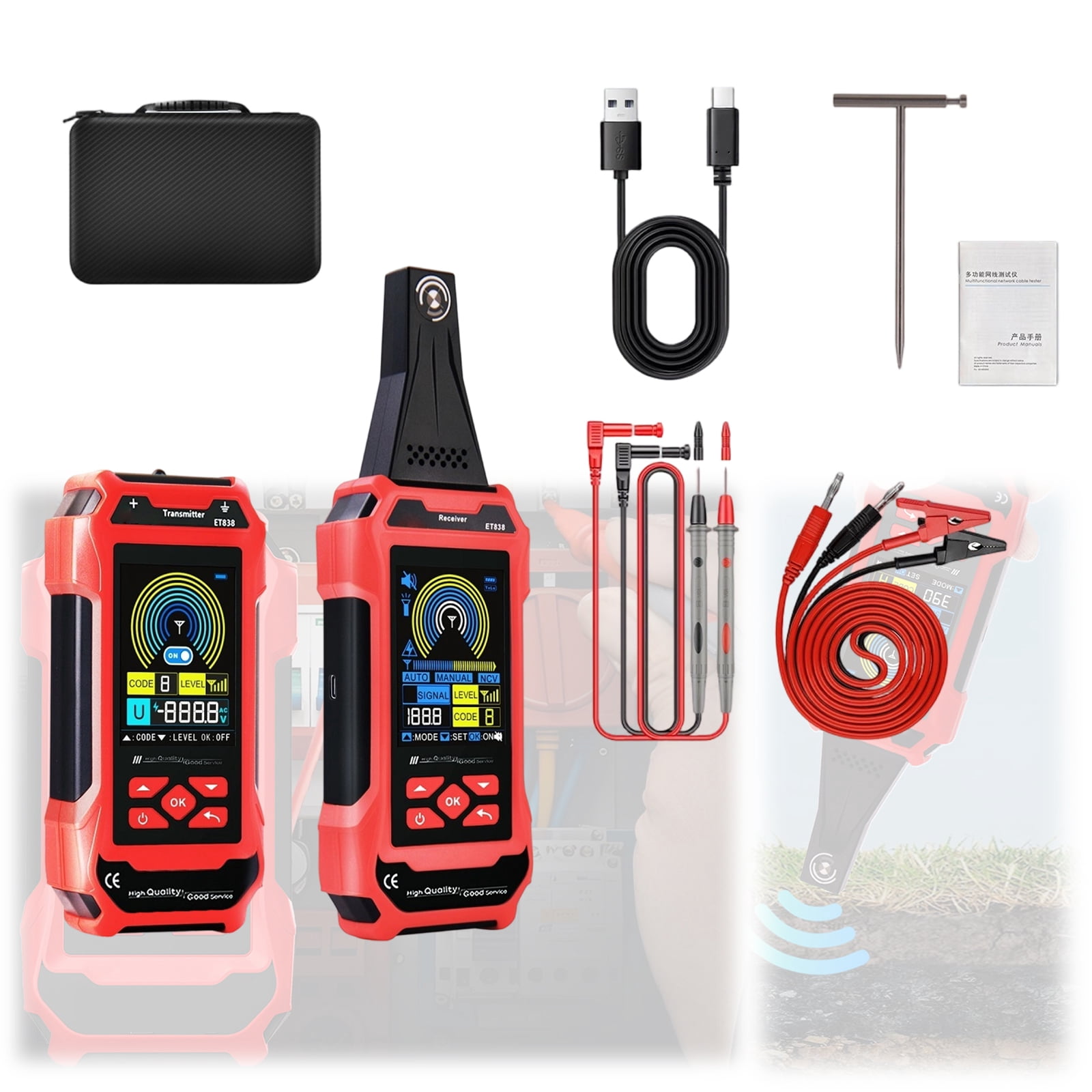 Handheld Device Inputs Ergonomic Handheld Device Combines Wire Detector and Meter for Easy and ...