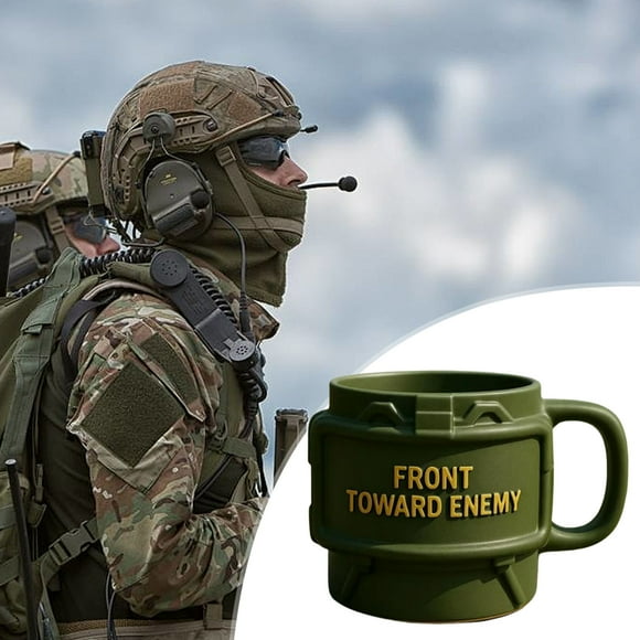 Ergonomic Handle Coffee Mug for Men - Durable Ceramic Cup with Comfort Grip for Hot Beverages and Daily Use
