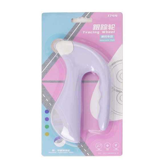 Ergonomic Handle Tracing Wheel for Leather Paper Cloth, Replaceable Craft Sewing Tracing Wheel with Storage Case