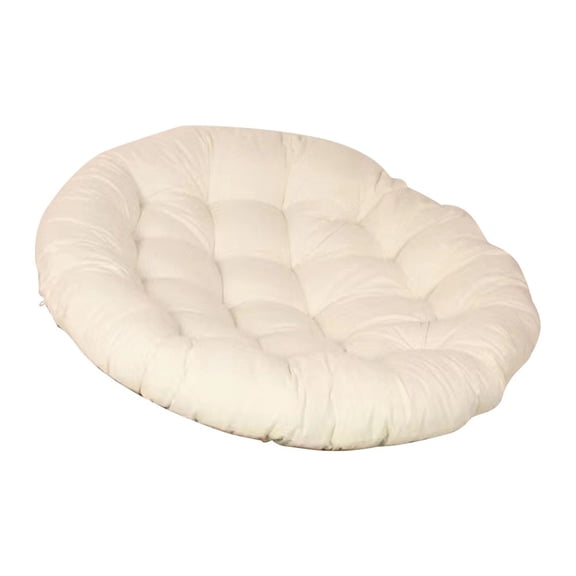 Ergonomic Hanging Basket Chair Cushion, Round Papasan Seat Pad for Indoor Outdoor Rocking Chairs, 60x60cm Polyester Swing Cushion