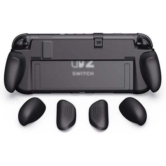 Ergonomic Hard Shell Replaceable Grips for Nintendo Switch 2-Black