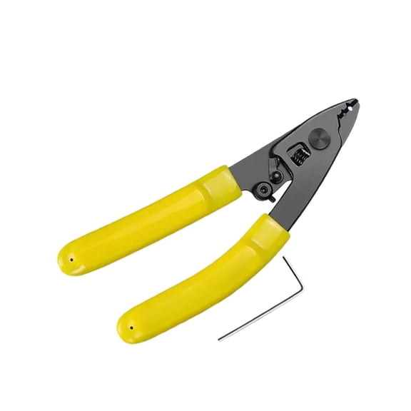Ergonomic Heavy Duty Fiber Optical Stripping Pliers Double Port Design Alloy Steel For Efficient Wire Processing