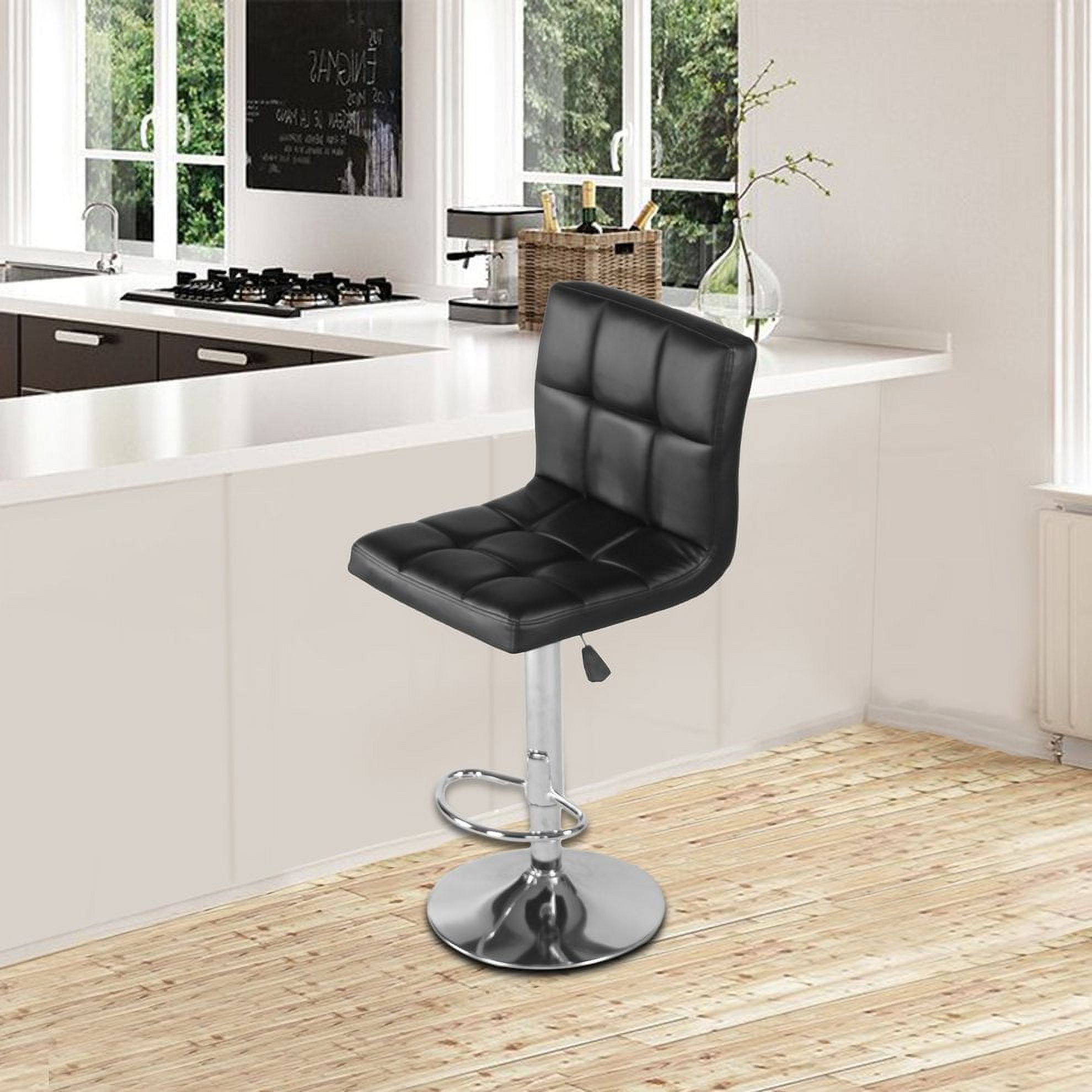 Ergonomic Height Adjustable Backrest Footrest Barstool Chair