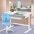 thumbnail image 1 of Ergonomic Height Adjustable Kids Study Desk & Chair Set Liftable Children Drafting Table Boy with Shelf,Drawer, 1 of 20