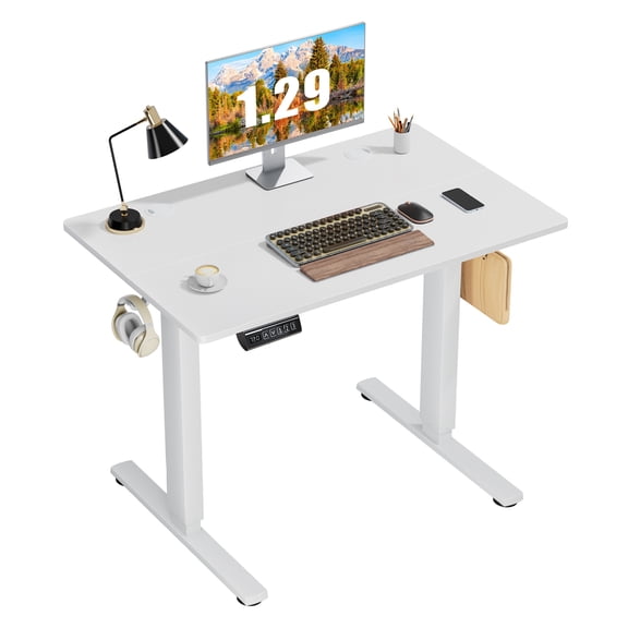Ergonomic Height Adjustable Table with T-Shaped Metal Bracket Modern Computer Workstations