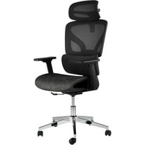 Ergonomic High Back Mesh Office Chair, Adjustable Armrest, Lumbar Support & Headrest, Slide Seat & Tilt Lock, Rolling Computer Desk Chair for Home Office, Black