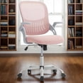 thumbnail image 1 of Ergonomic High-Back Mesh Office Chair - Breathable Waist and Back Support Computer Chair with Adjustable Armrests, Height Adjustment, and 360° Swivel Base(Pink), 1 of 8