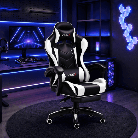 VIDITA Racing Style High Back Gaming Chair with Lumbar Support, Mesh & Swivel for Adults & Teens