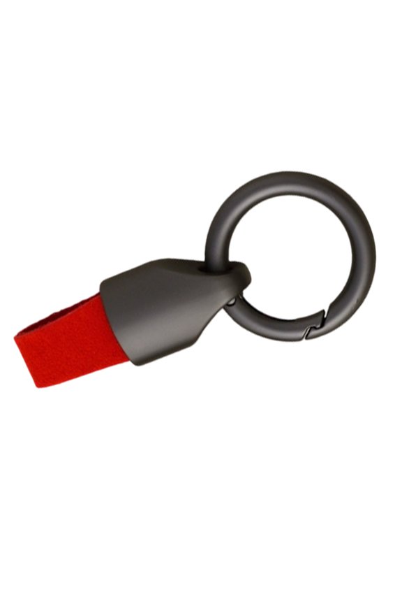 Lightweight Leather Key Holder With Textured Grip Design For Secure Key Organization Metal Construction Keyring