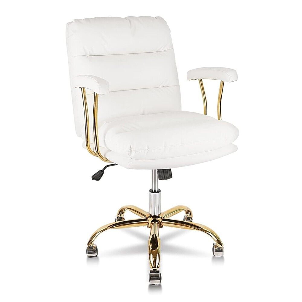 Ergonomic Home Office Desk Chair Comfortable Leather Computer Chairs for Bedroom