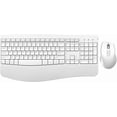 thumbnail image 1 of Ergonomic Keyboard and Mouse Combo, Full Size Cordless Computer Keyboard with Palm Wrist Rest Ergonomic Mouse - White, 1 of 5