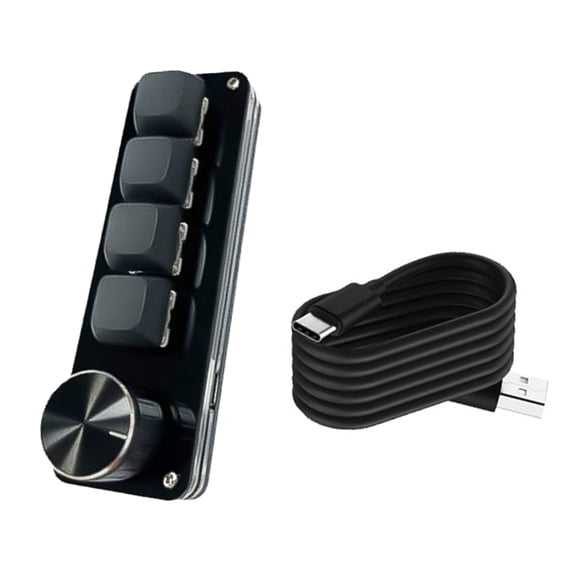 Ergonomic Keyboards with Customs Knob,for Gaming and Productivity Tasks Customizable Buttons Progammable Keyboard