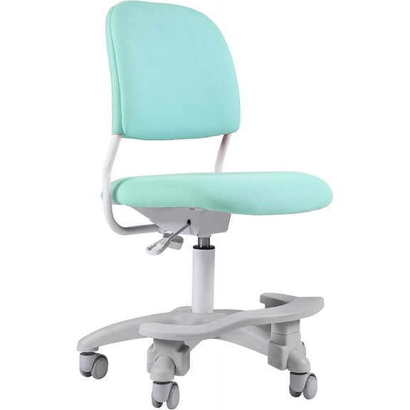 Ergonomic Kids Desk Chair, Child's Children Student Study Office Computer Chair, Adjustable Height and Seat Depth, Detachable Footrest and Lumbar Support (Green, W/Chair Slipcovers)