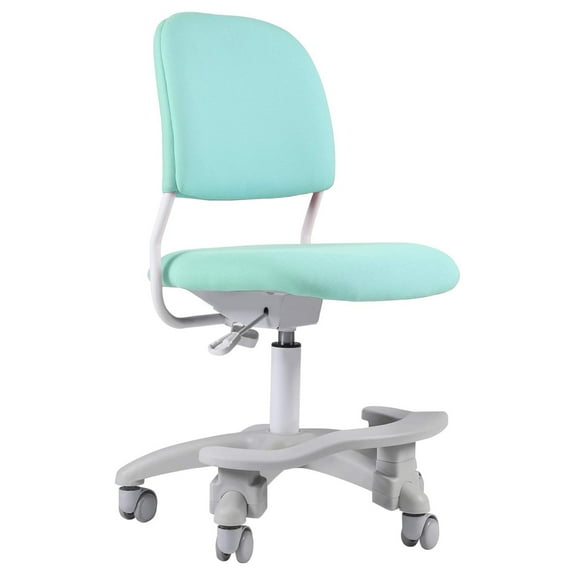 Ergonomic Kids Desk Chair, Child's Children Student Study Office Computer Chair, Adjustable Height and Seat Depth, Detachable Footrest and Lumbar Support (Green, W/Chair Slipcovers)
