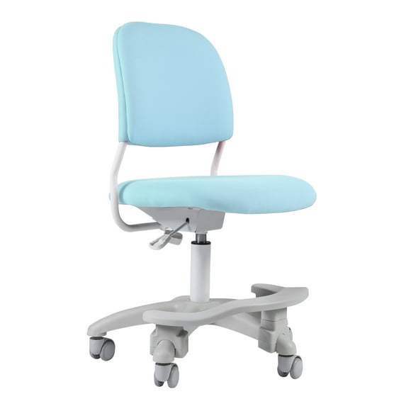 Ergonomic Kids Desk Chair, Child's Children Student Study Office Computer Chair, Adjustable Height and Seat Depth, W/Slipcovers, Detachable Footrest and Lumbar Support (Blue, W/Chair Slipcovers)