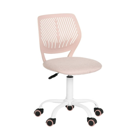 Ergonomic Kids Desk Chair with Wheels, Adjustable Swivel Task Chair, Pink