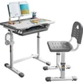 thumbnail image 1 of Ergonomic Kids Study Desk and Chair Height Adjustable School Student Study Desk with Tilt Desktop, Book Stand, Cup Holder, Steel Hook, Storage Drawer and Height Adjustable Chair Set, 1 of 3
