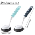 thumbnail image 1 of Ergonomic Kitchen Dish Scrubber with Wire, Non Scratch Pot Scrub Brush for Bowls and Pans, Heavy Duty Dishwashing Tool for Home, Silver, 1 of 8