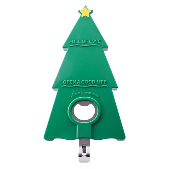 Ergonomic Kitchen Tool With Stainless Steel For Jar Bottle Opening Christmas-Tree Shape Can Opener