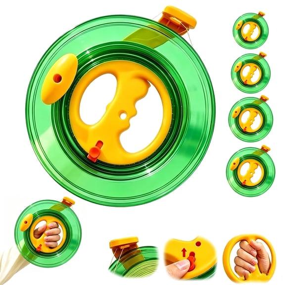 Ergonomic Kite Line Winder with Lock - Large Capacity Reel, Ergonomic Handle & Locking Mechanism for Smooth Kite String Control at Beach, Park