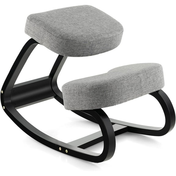 Ergonomic Kneeling Chair, Rocking Knee Chair for Upright Posture, Home Office Ergo Kneel Support Stool, Relieving Back and Neck Pain & Improving Posture