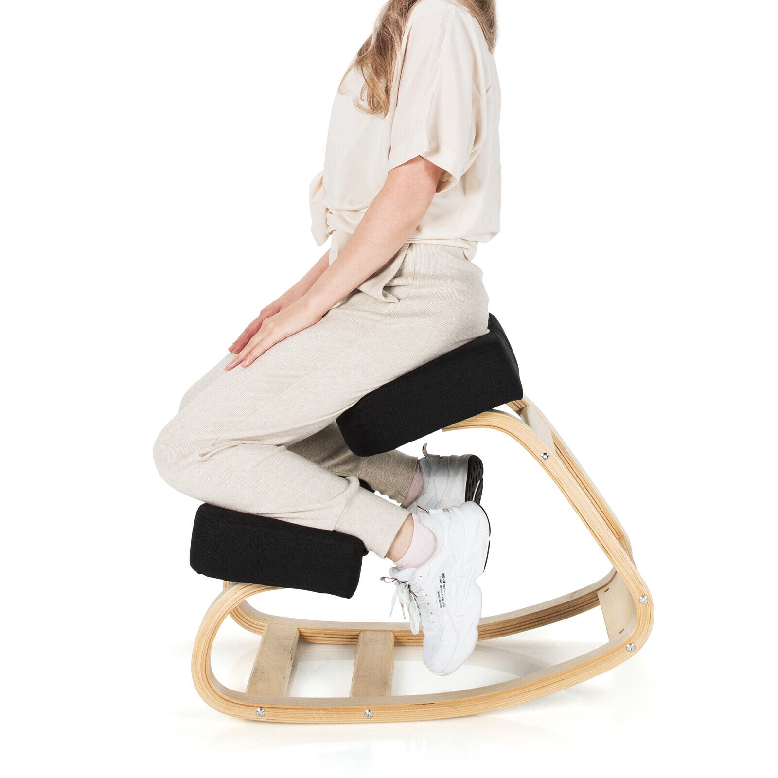 Ergonomic Kneeling Chair Rocking Stool Upright Posture Home Office ...
