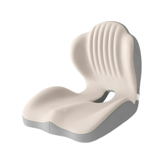 Ergonomic L-Shaped Memory Foam Cushion with Lumbar Support - Tailbone Pain Relief for Office Chair, Car Seat & Wheelchair (Color as Picture)