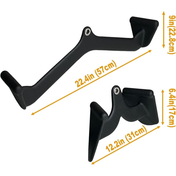 Ergonomic LAT Pull Down Bars, Back and Triceps Strength Training Equipment, LAT Pulldown Attachments, Cable Attachments for Home Gym