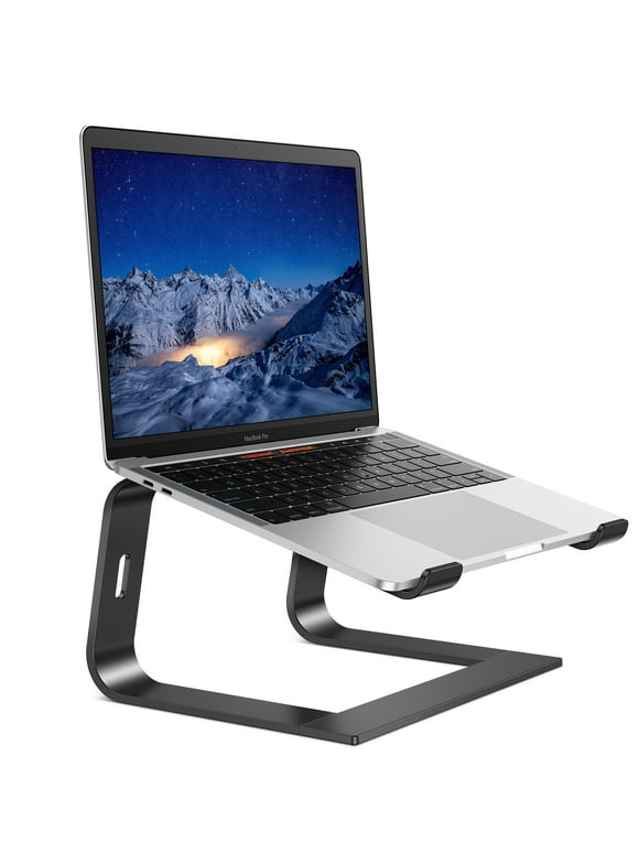 Ergonomic Laptop Stand, Aluminum Laptop Mount Computer Stand for Desktop, Detachable Laptop Riser Notebook Cooling Holder Compatible with MacBook, Dell, HP, All Laptops (11"-16")