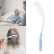 Ergonomic Long Handle Comb with Curved Grip - Easy-Hold Design for Elderly, Hand Disabled & Arthritis, Lightweight Hair Styling Tool for Comfort & Accessibility
