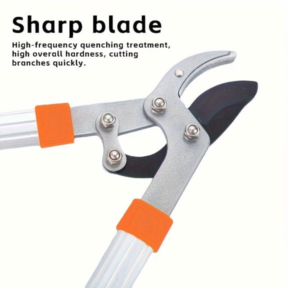 Ergonomic Long Handled Hedge Shears, Heavy Duty Garden Shrub Trimmer with High Reach Design for Home Lawn & Hedge Pruning