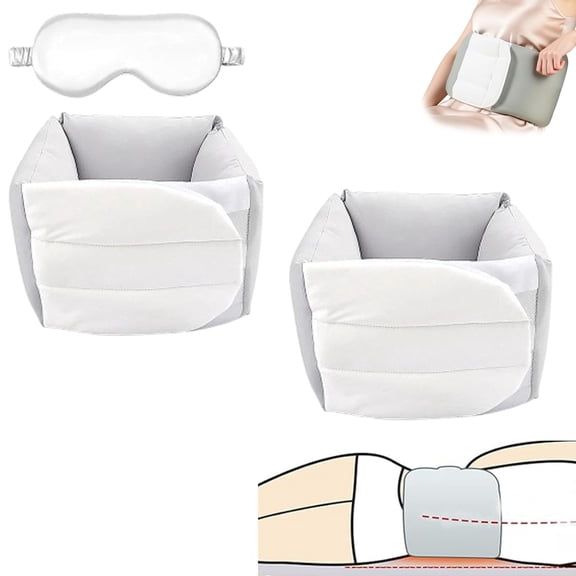 Ergonomic Lumbar Support Pillow, 360 Full-Wrap Support Soft Silk Cotton Lumbar Cushion, Back Support Pillow, Adjustable Back Support for Bed, Side & Back Sleepers
