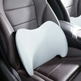 thumbnail image 1 of Ergonomic Lumbar Support Pillow, Memory Foam Back Cushion for Lower Back Pain Relief, Breathable 4D Mesh Removable Cover, Multifunctional Support Pillow for Car Office Chair Bed, 1 of 8