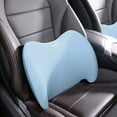 thumbnail image 1 of Ergonomic Lumbar Support Pillow for Office Chair & Car Seat - Memory Foam Back Cushion with Breathable Mesh Cover - Spine Pain Relief for Home, Travel, Recliner and Work Desk, 1 of 8