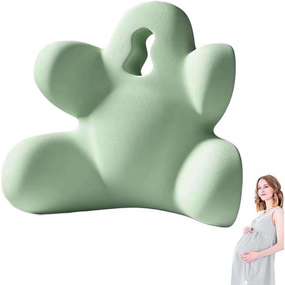 Ergonomic Lumbar Support Pillow for Office Chair, Memory Foam Back Cushion for Car Seat & Lower Back, Firm Backs Pillow to Improve Sitting Posture for Gaming (Green)