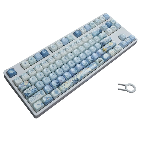 Ergonomic MOAs Profile Keycaps Smooth Mirroring Ceramic Finish Anti-Fade for Gaming