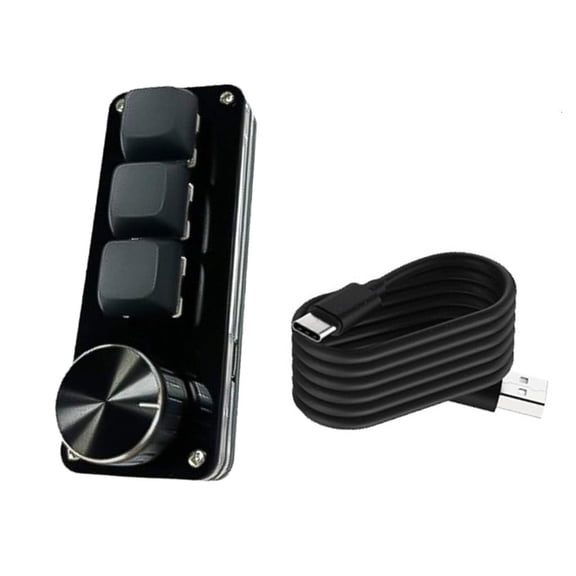 Yammee Ergonomic Macro Keyboards with Customs Knob,for Gaming and Productivity Tasks Customizable Buttons Progammable Keyboard