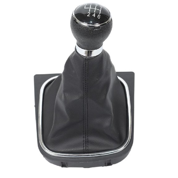 Ergonomic Manual 6 Speed Gear Shifts Knob Stick With Leather Gaiter High Durability For MK5 MK6 Easy Installation