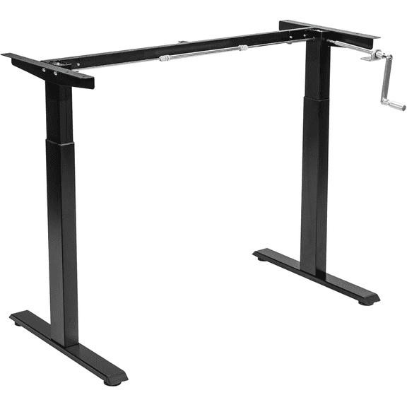 Ergonomic Manual Height Adjustable Stand Up Desk Frame with Crank Handle