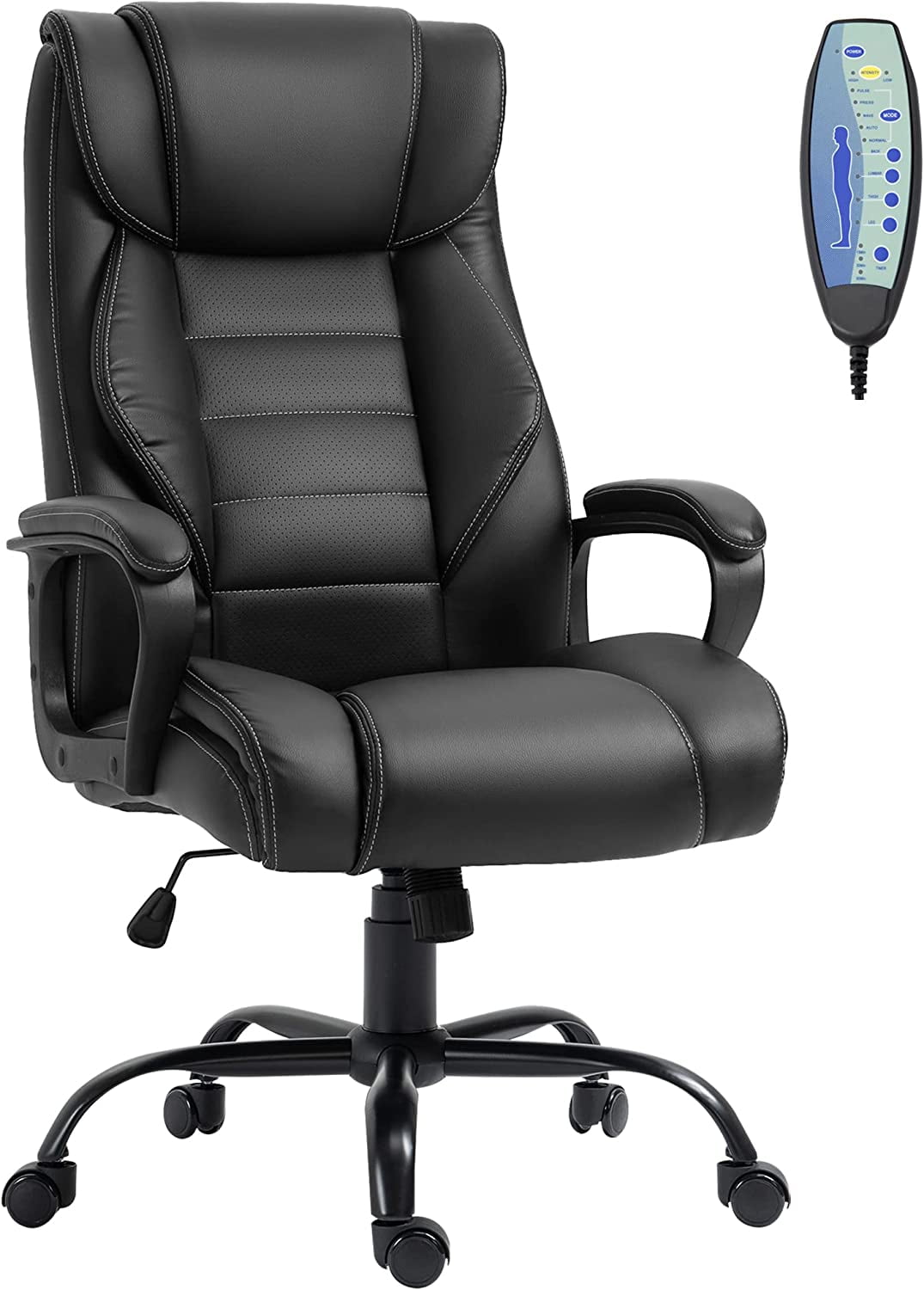 Ergonomic Massage Office Chair, High Back Executive Desk Chair with 6