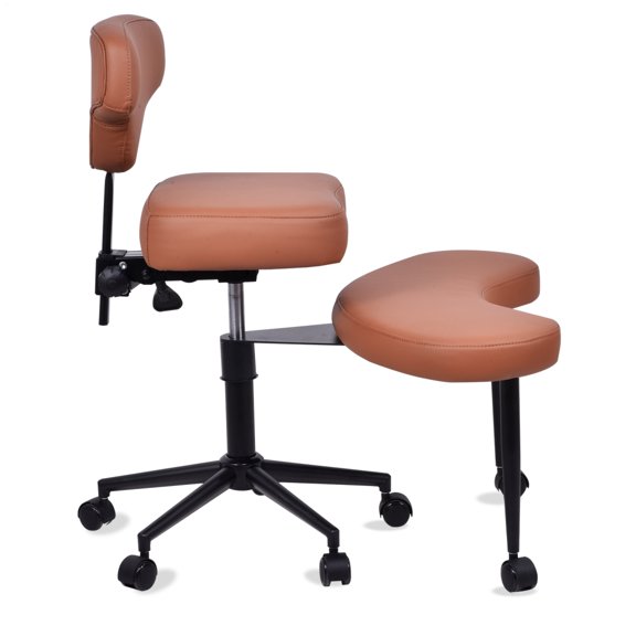 Ergonomic Meditation Chair, Height Adjustable Cross Legged Seat with Wheels for Fidgety Sitters(Black)