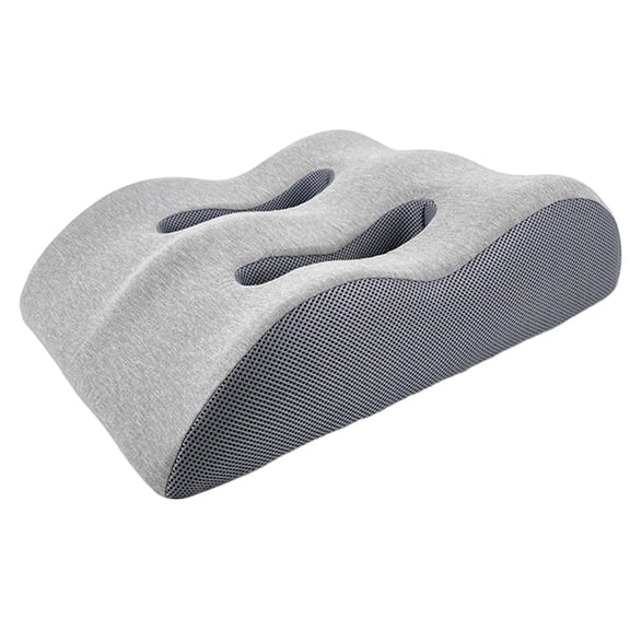 Ergonomic Memory Foam Leg Elevation Pillow for Improved Circulation and Comfort Light Gray