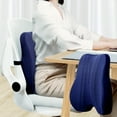 thumbnail image 1 of Ergonomic Memory Foam Lumbar Support Cushion for Office Chair and Car Seat Back - 1 Piece, 1 of 7