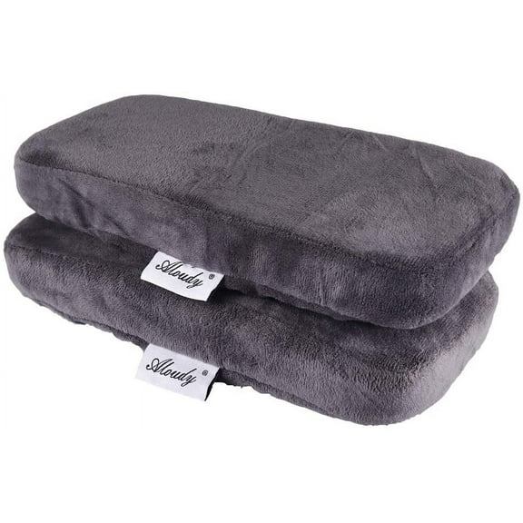 Ergonomic Memory Foam Office Chair Armrest Pads, Comfy Gaming Chair Arm Rest Covers for Elbows and Forearms Pressure Relief(Set of 2) (Gray)